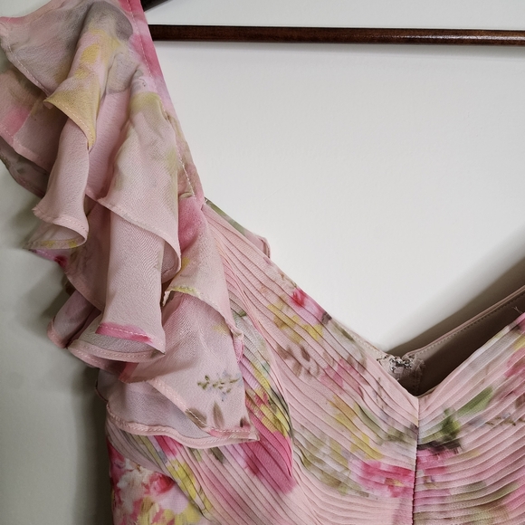 Birdy Grey Pink Floral Midi Dress - Picture 10 of 16